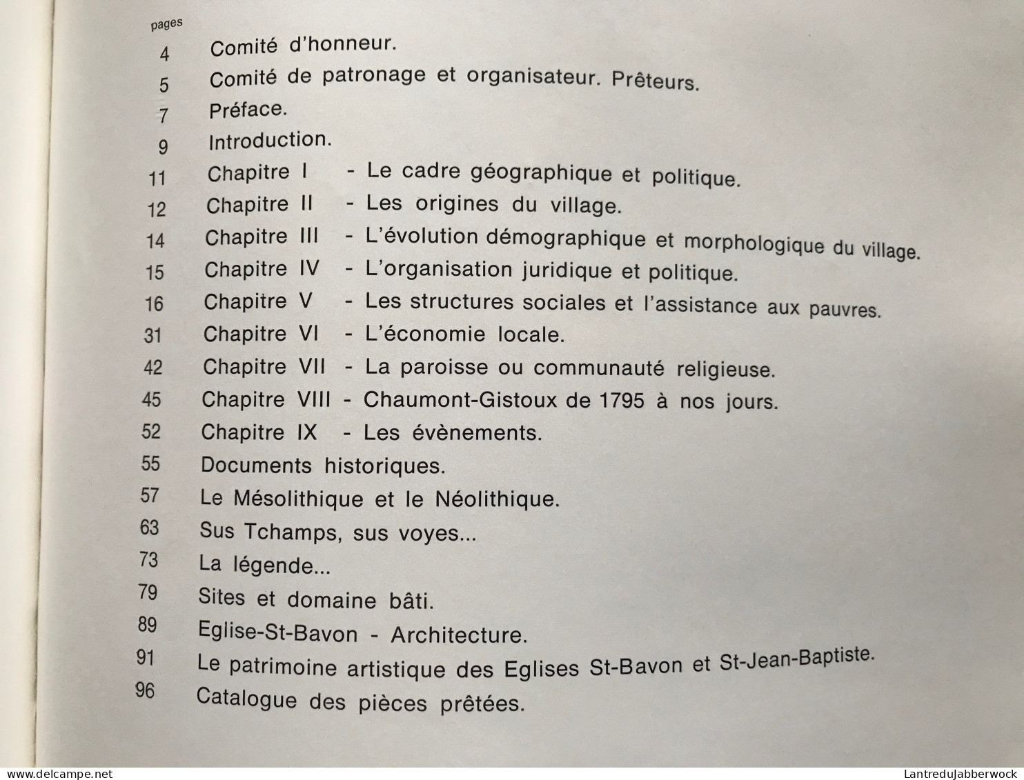 Chaumont Gistoux Terre Franche En Roman Pays De Brabant Régionalisme Origines Du Village Paroisse Histoire évolution - België