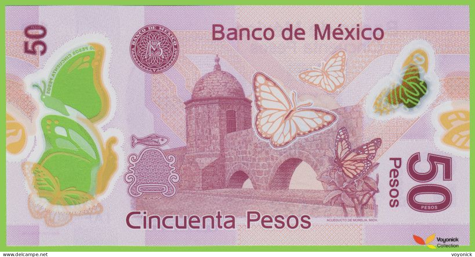 Voyo MEXICO 50 Pesos 2019 P123Aaf B712l AF-K UNC Polymer - México