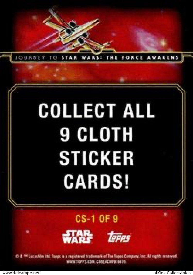 2015 Topps STAR WARS Journey To The Force Awakens "Cloth Stickers" CS-1 Droids - Star Wars