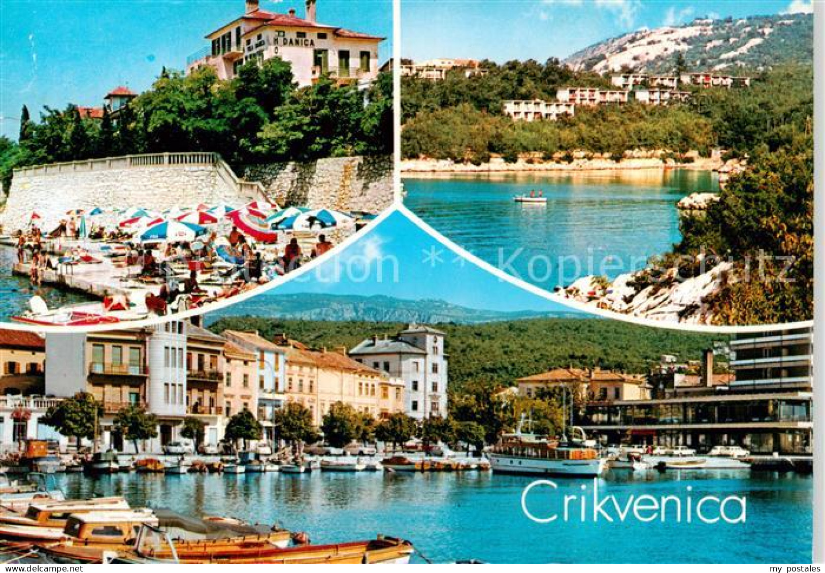 73860884 Crikvenica Croatia Strand Hafen Panorama  - Croatie