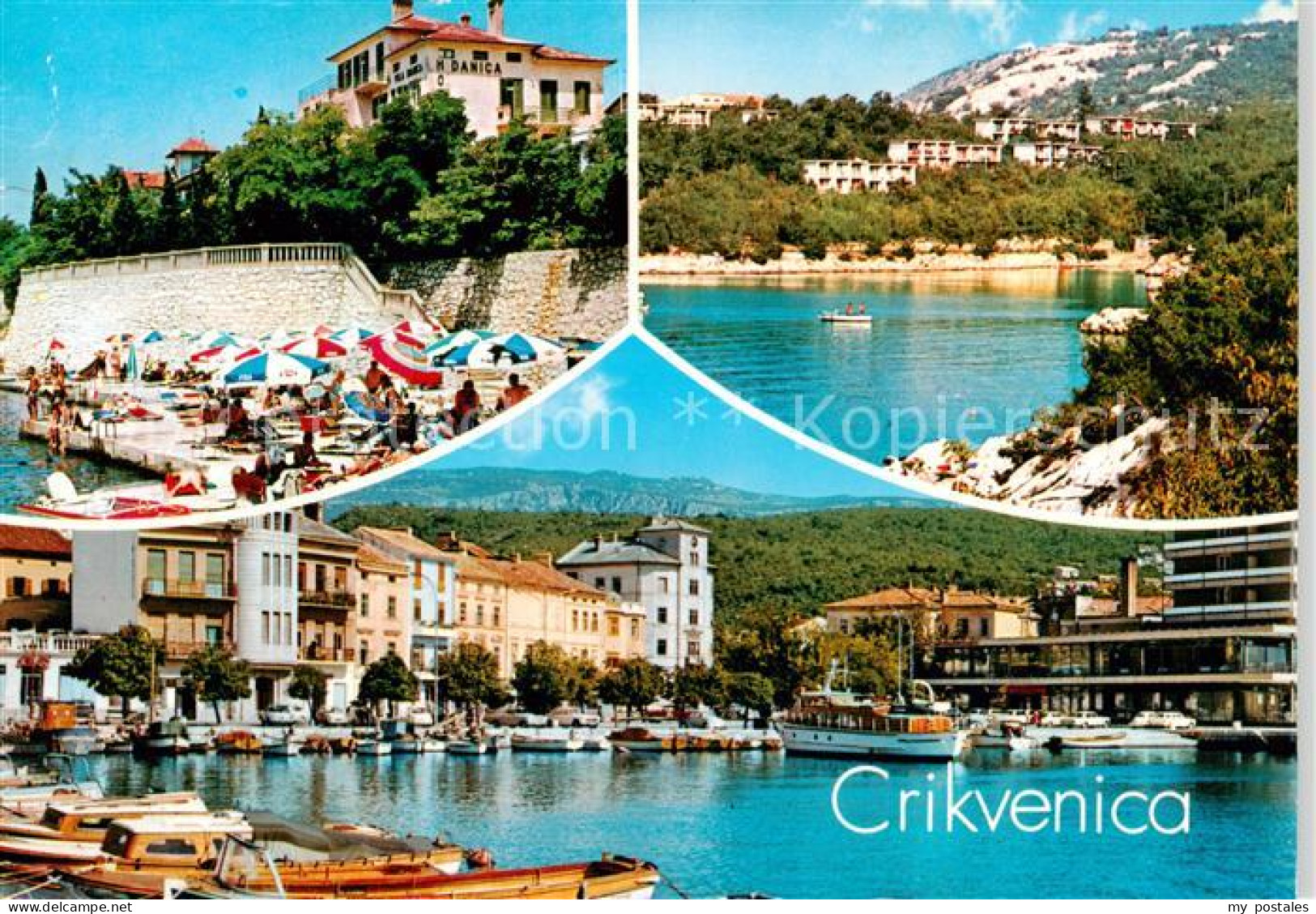 73860884 Crikvenica Croatia Strand Hafen Panorama  - Kroatien