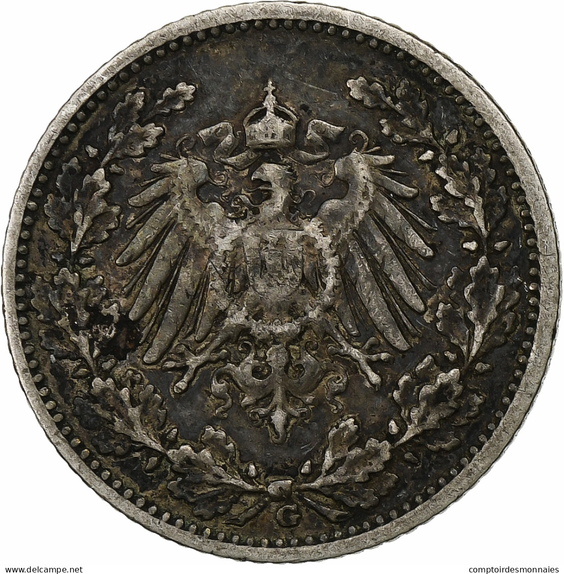 Empire Allemand, 1/2 Mark, 1906, Karlsruhe, Argent, TB+, KM:17 - 1/2 Mark