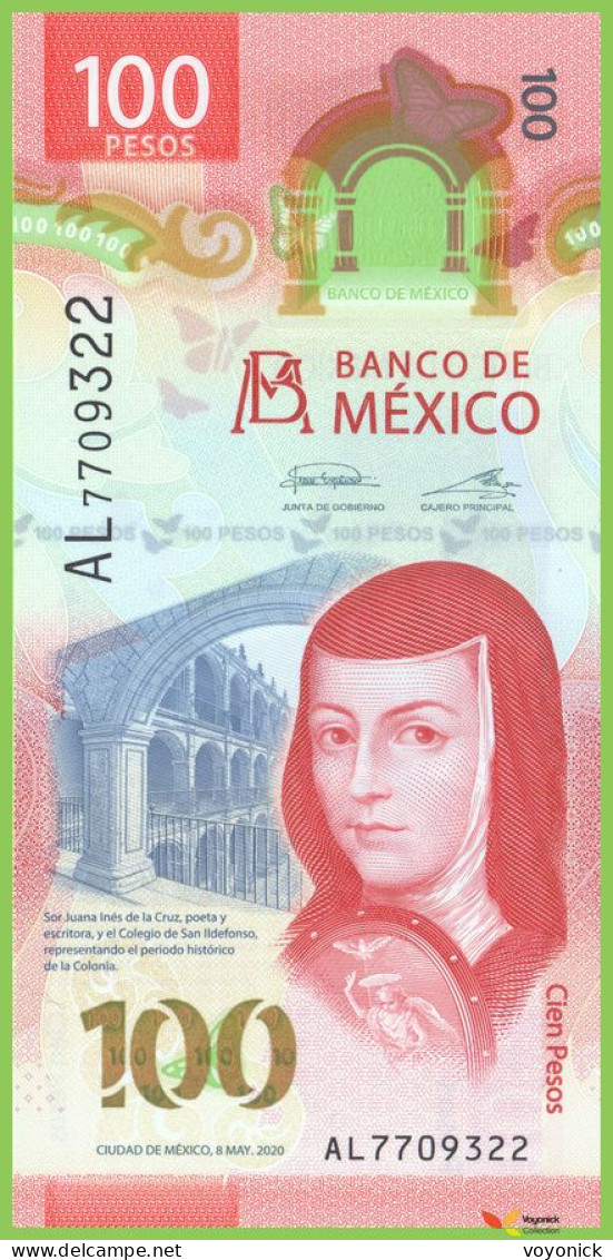 Voyo MEXICO 100 Pesos 2020 P134 B715a AL UNC Polymer - Mexico
