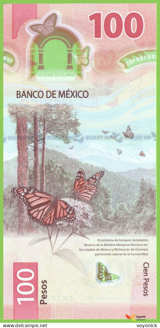 Voyo MEXICO 100 Pesos 2020 P134 B715a AL UNC Polymer - México