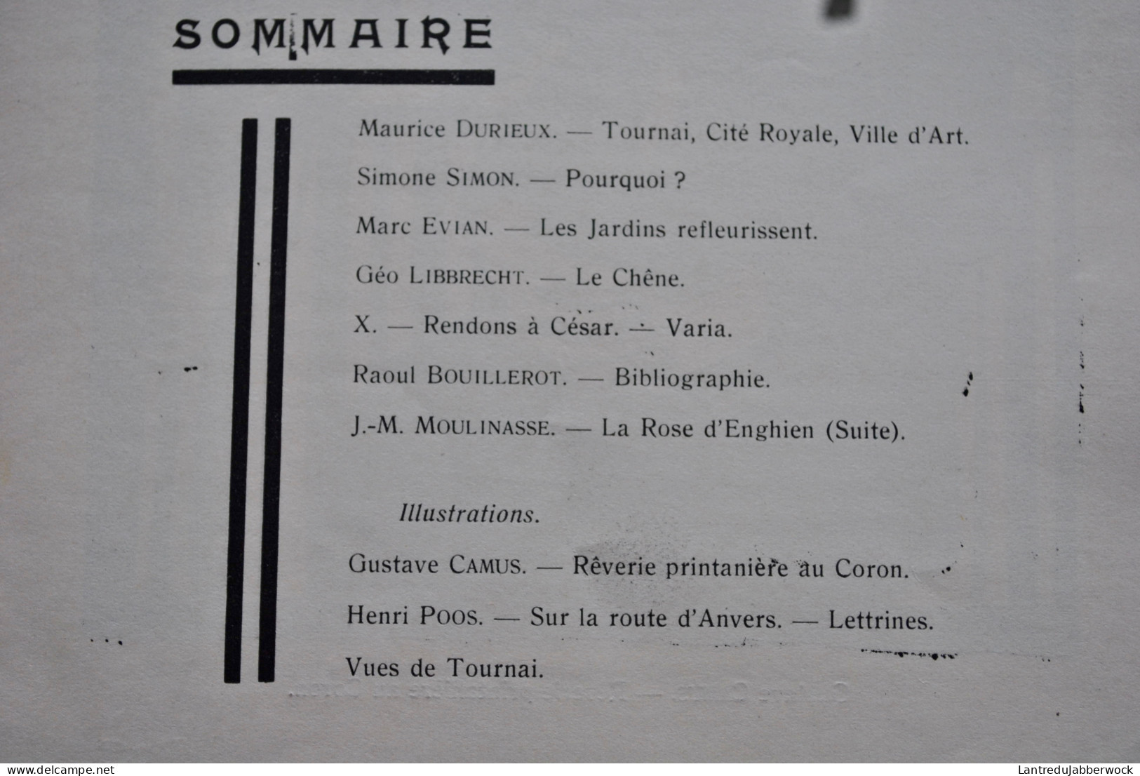 VOIX WALLONNES N°5 1935 Tournai Régionalisme Gustave Camus Roman La Rose D'Enghien (Moulinasse) Geo Libbrecht - Belgio