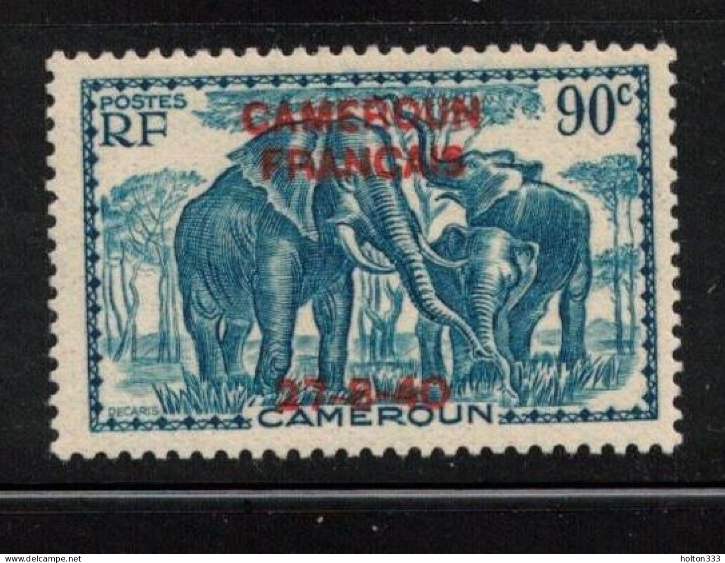 CAMEROUN Scott # 268 MH  - Elephants - Overprinted - Ungebraucht