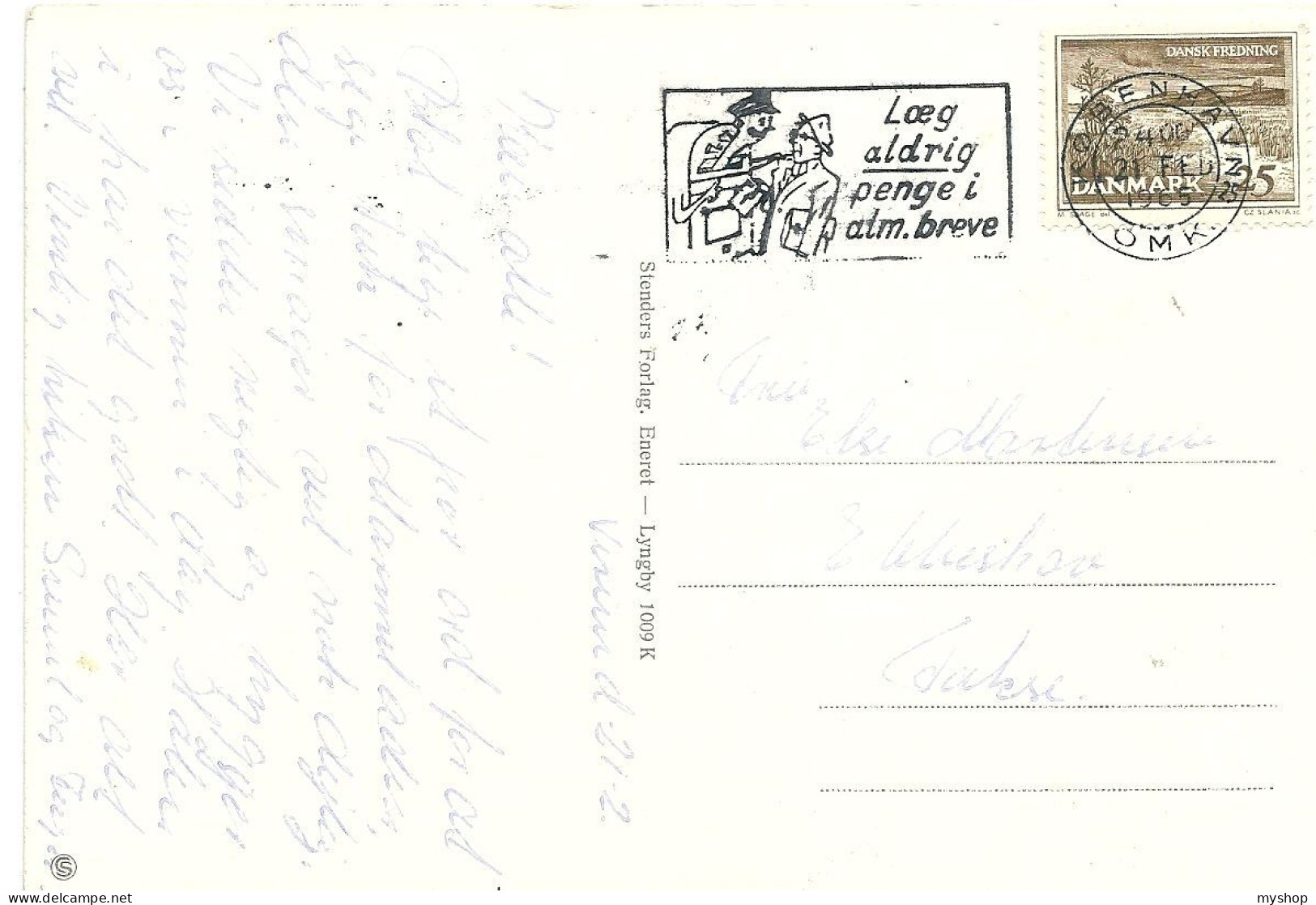 DK129_*    LYNGBY KIRKE PHOTOCARD * SENT 1965 * - Denmark