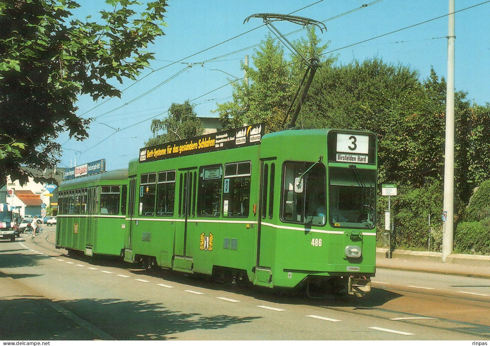 (Suisse) BALE BASLER Verkekehrbetriebe Automotrice BE 4 4 486 Tramway Railways BIRSFELDEN Tram Train - Bâle