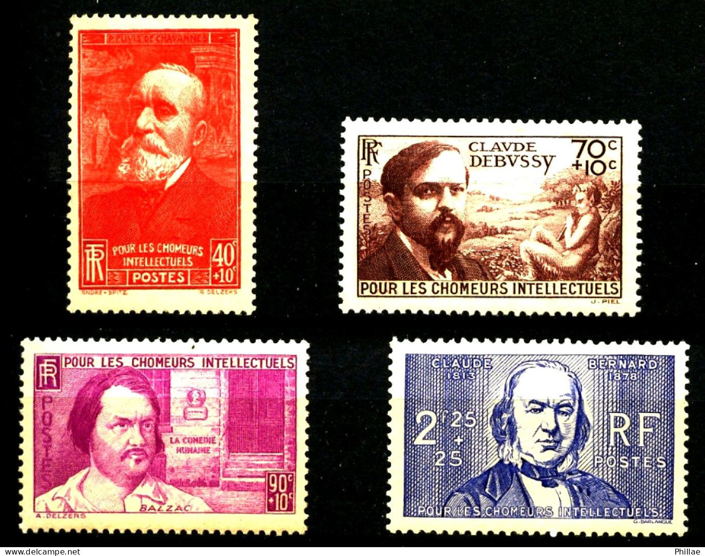 436 / 439 - Chomeurs Intellectuels - Complet 4 Valeurs - Neufs N** - TB - Unused Stamps