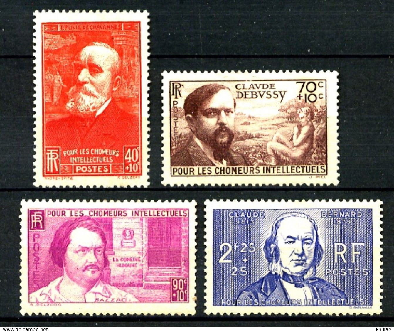 436 / 439 - Chomeurs Intellectuels - Complet 4 Valeurs - Neufs N** - TB - Unused Stamps