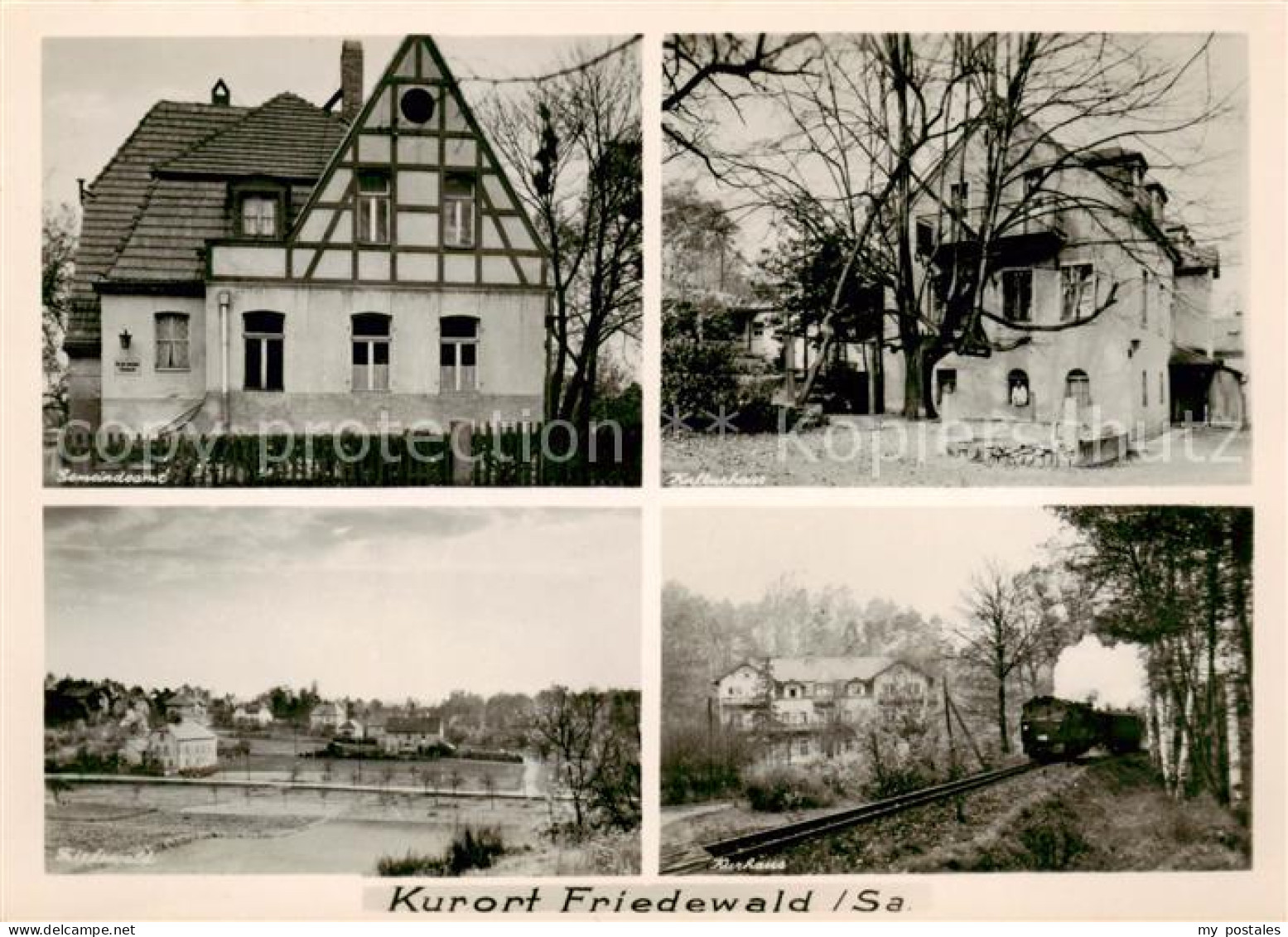 73860705 Friedewald Moritzburg Sachsen Gemeindeamt Kulturhaus Kurhaus Dampflokom - Moritzburg