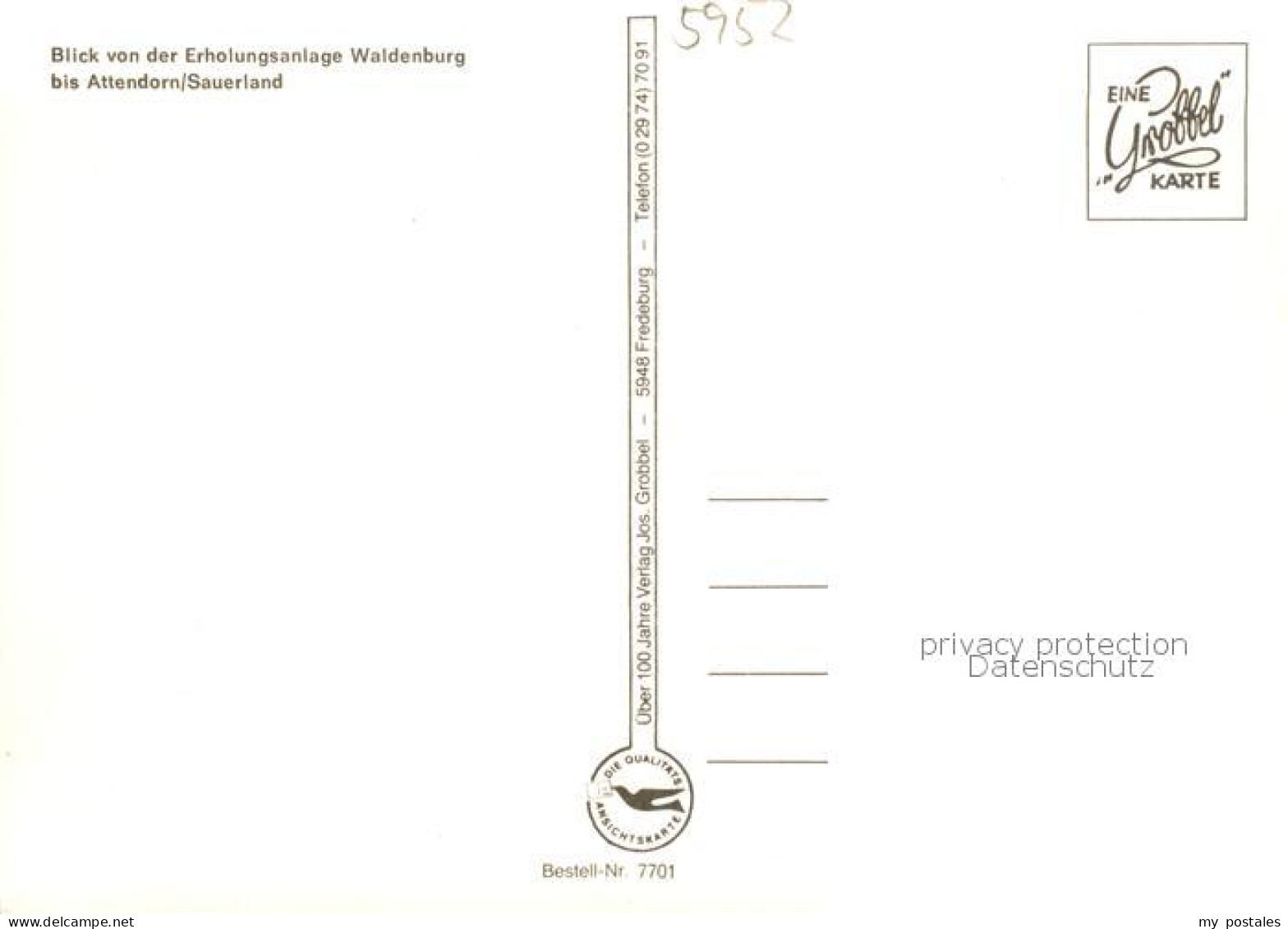 73860632 Attendorn Panorama Blick Von Der Erholungsanlage Waldenburg Campingplat - Attendorn