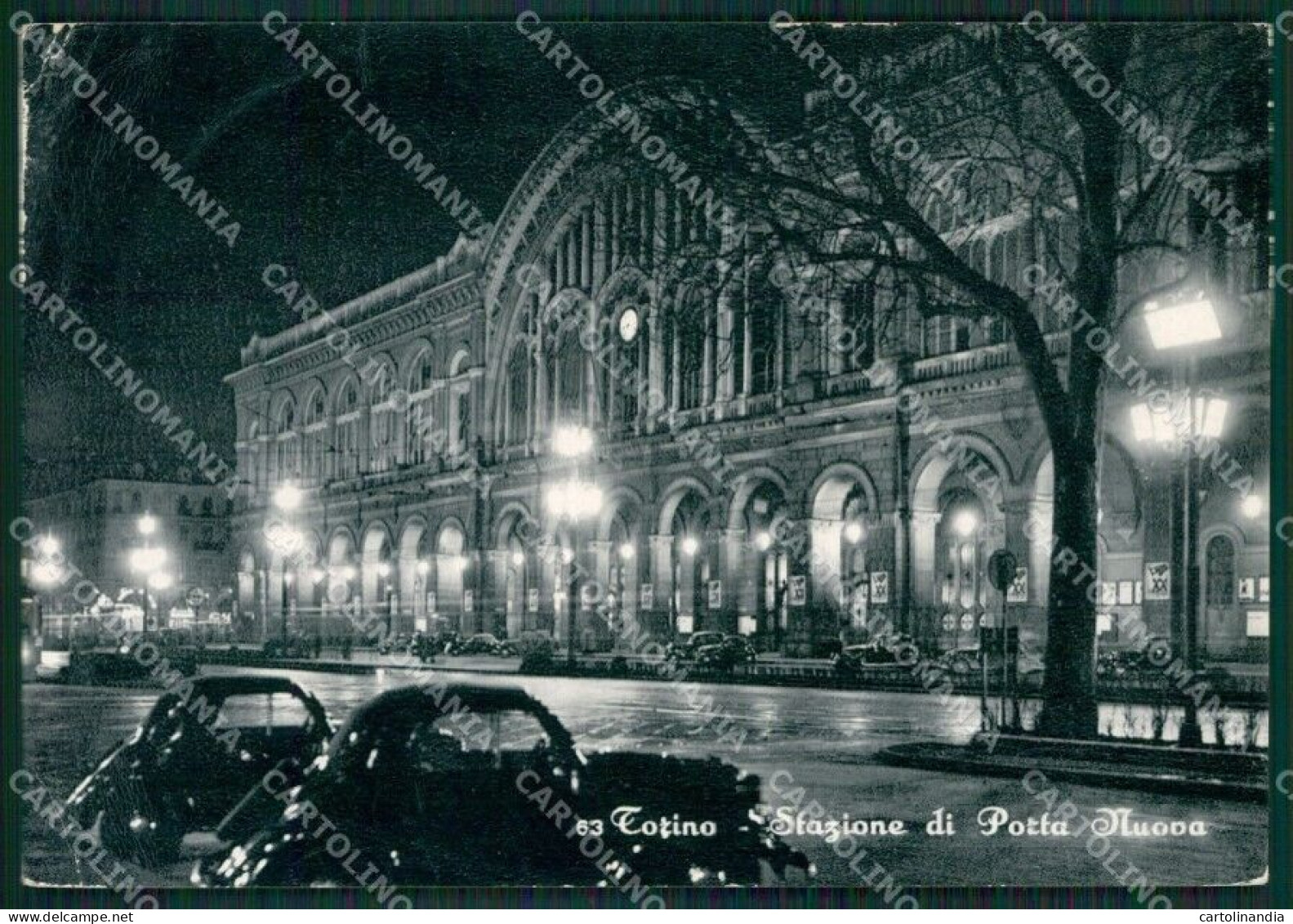 Torino Città Stazione PIEGHE FG Cartolina KB2174 - Altri & Non Classificati