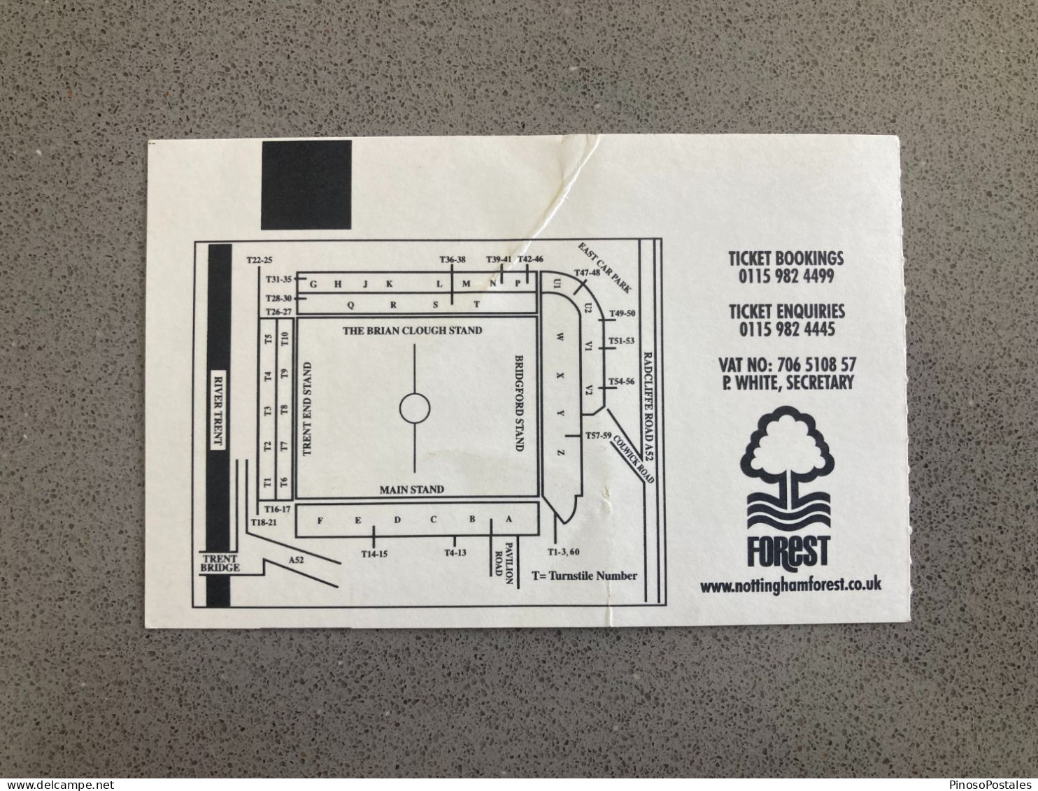 Nottingham Forest V Walsall 2002-03 Match Ticket - Tickets D'entrée