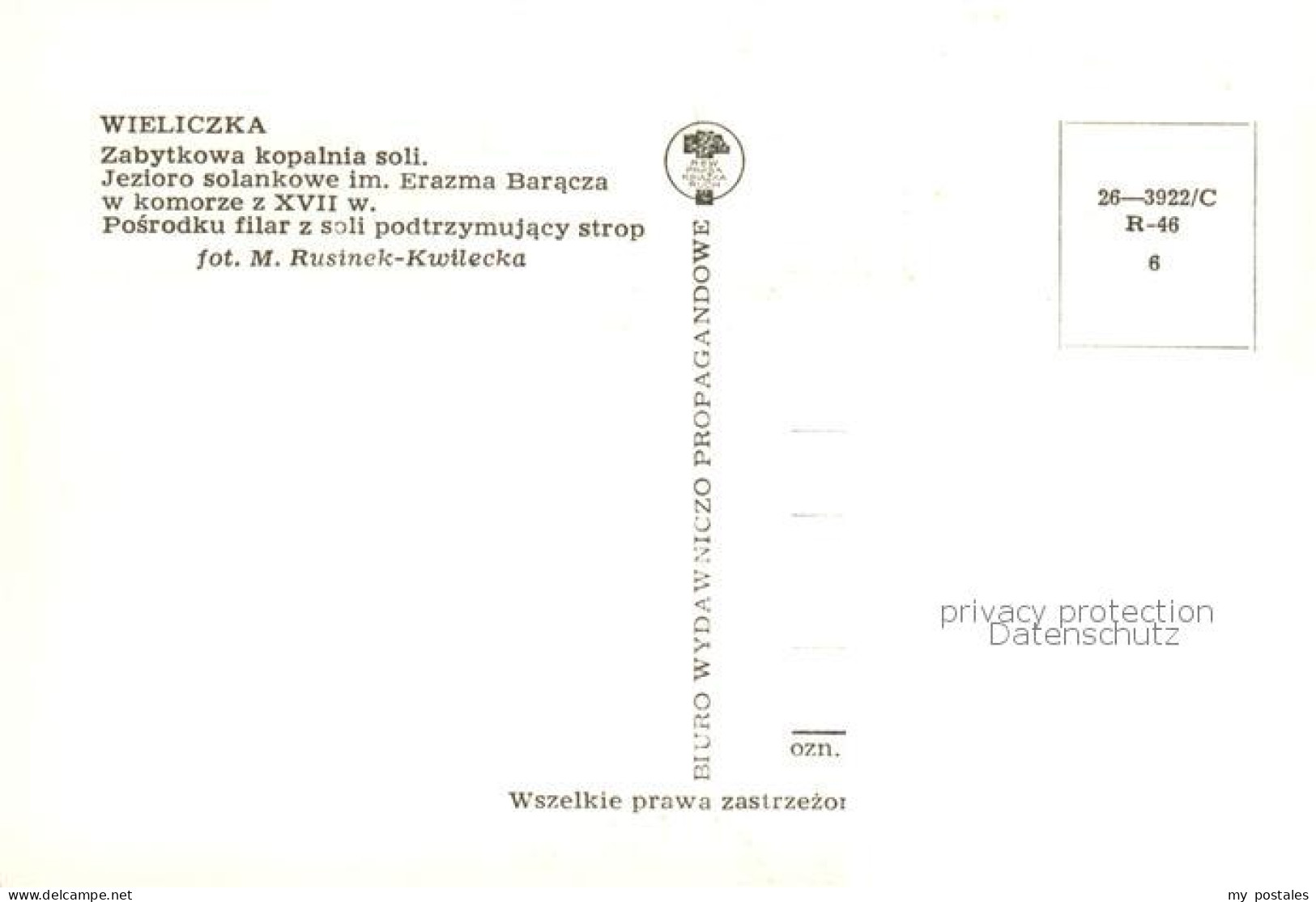 73860592 Wieliczka Wielicki PL Zabytkowa Kopalnia Soli  - Pologne