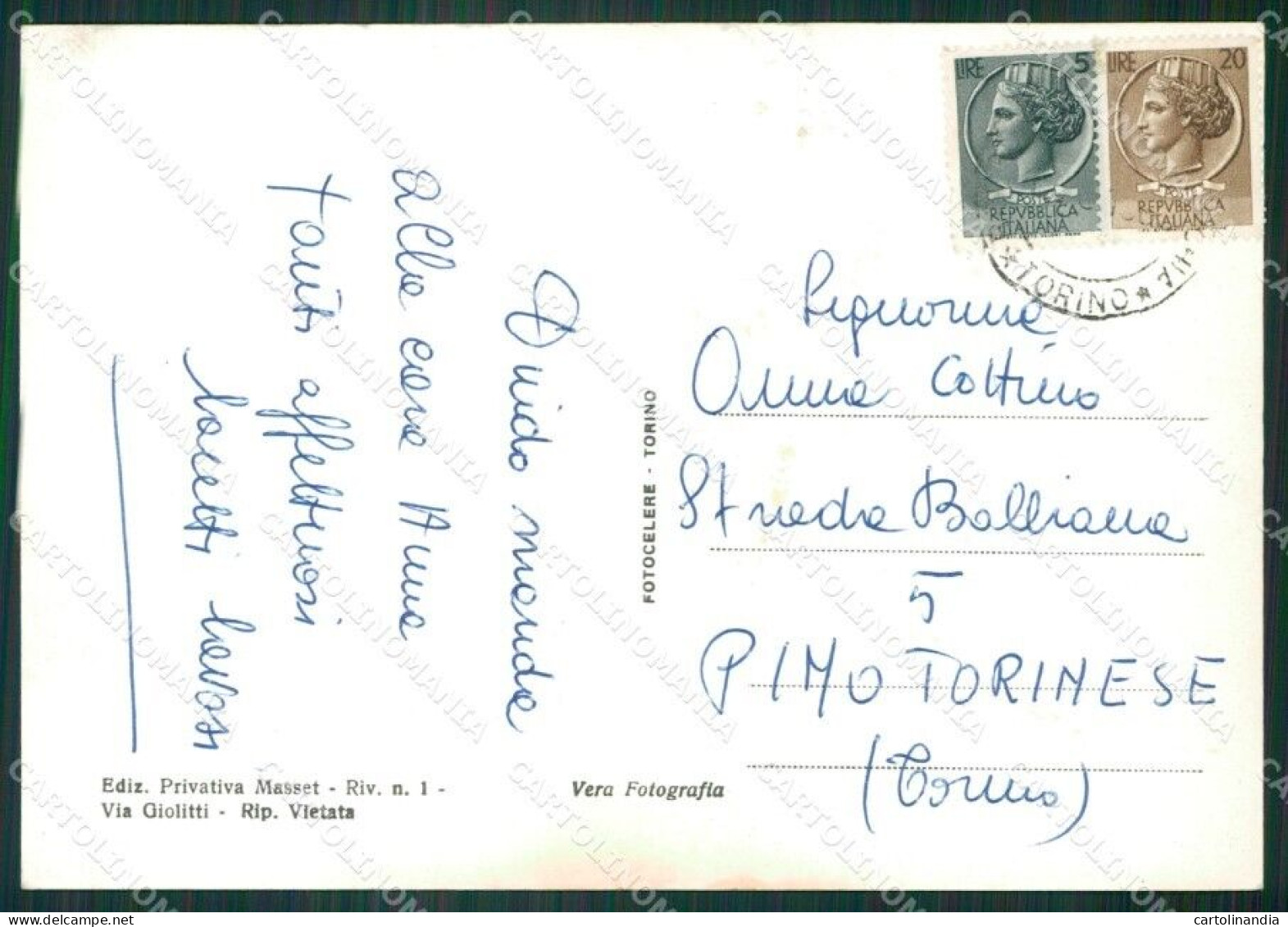 Torino Bardonecchia Rochemolles Diga Foto FG Cartolina KB2062 - Other & Unclassified