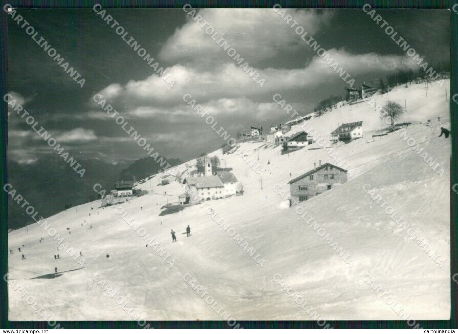 Vercelli Scopello Alpe Mera Nevicata Sci Foto FG Cartolina KB2069 - Vercelli