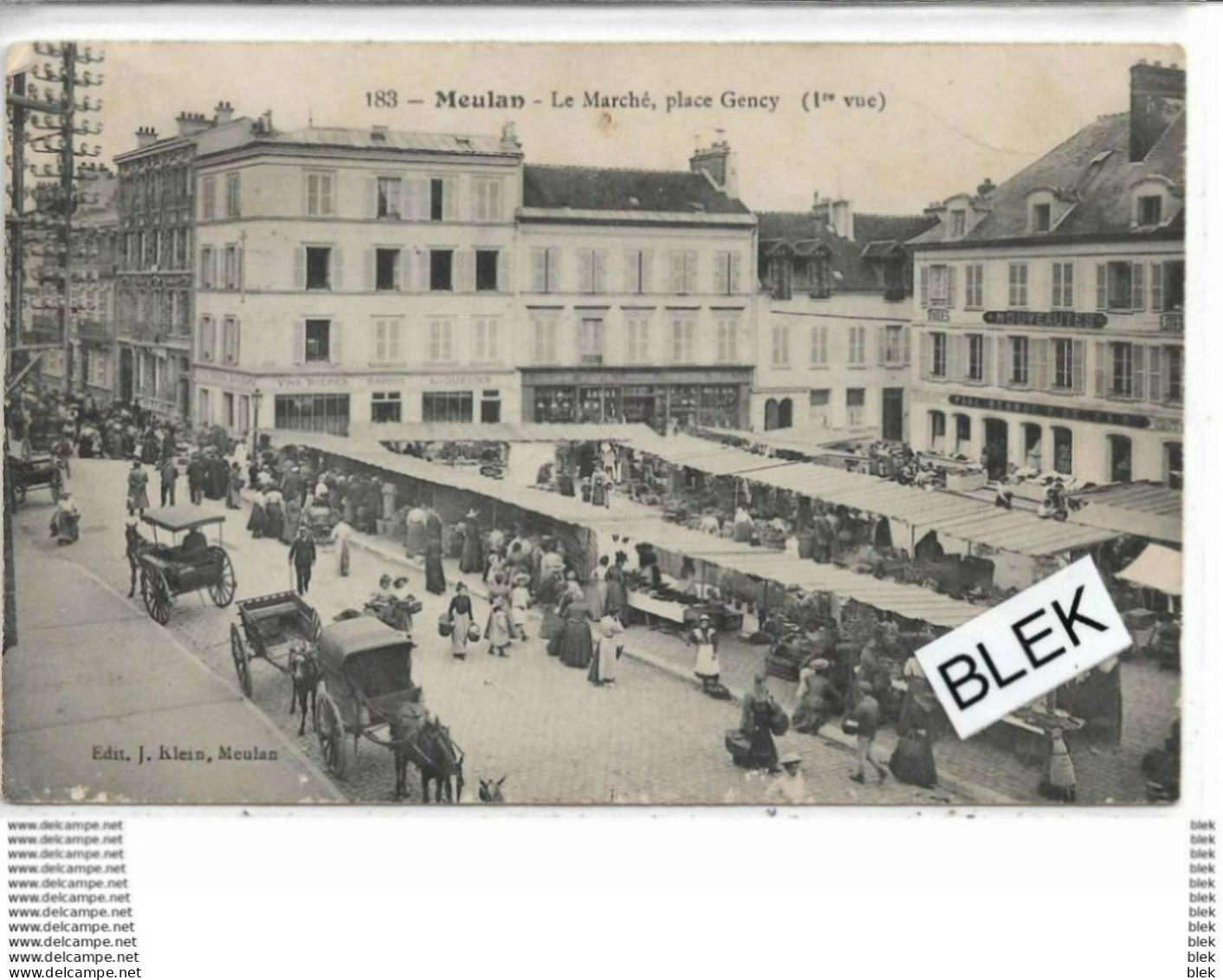 78 : Yvelines :   Melan : Le Marché , Place Gency . - Meulan