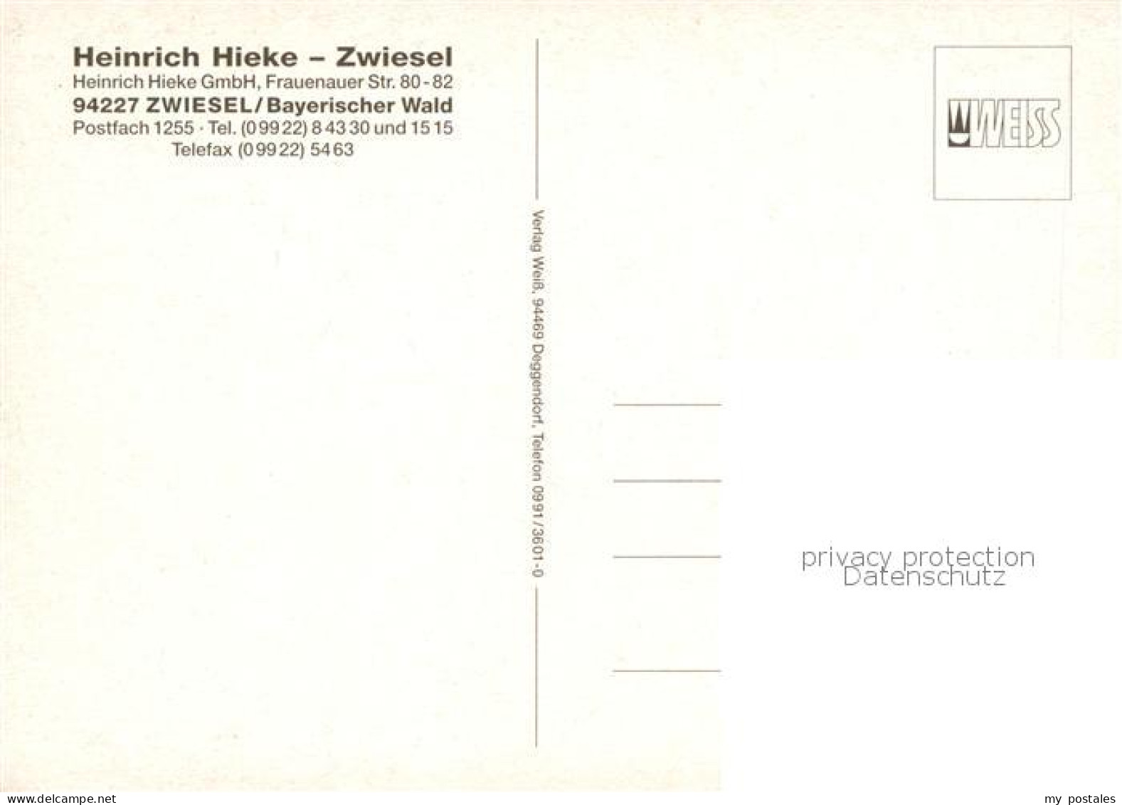 73860506 Zwiesel  Niederbayern Baerwurzerei Heinrich Hieke Destillierblase Baerw - Zwiesel
