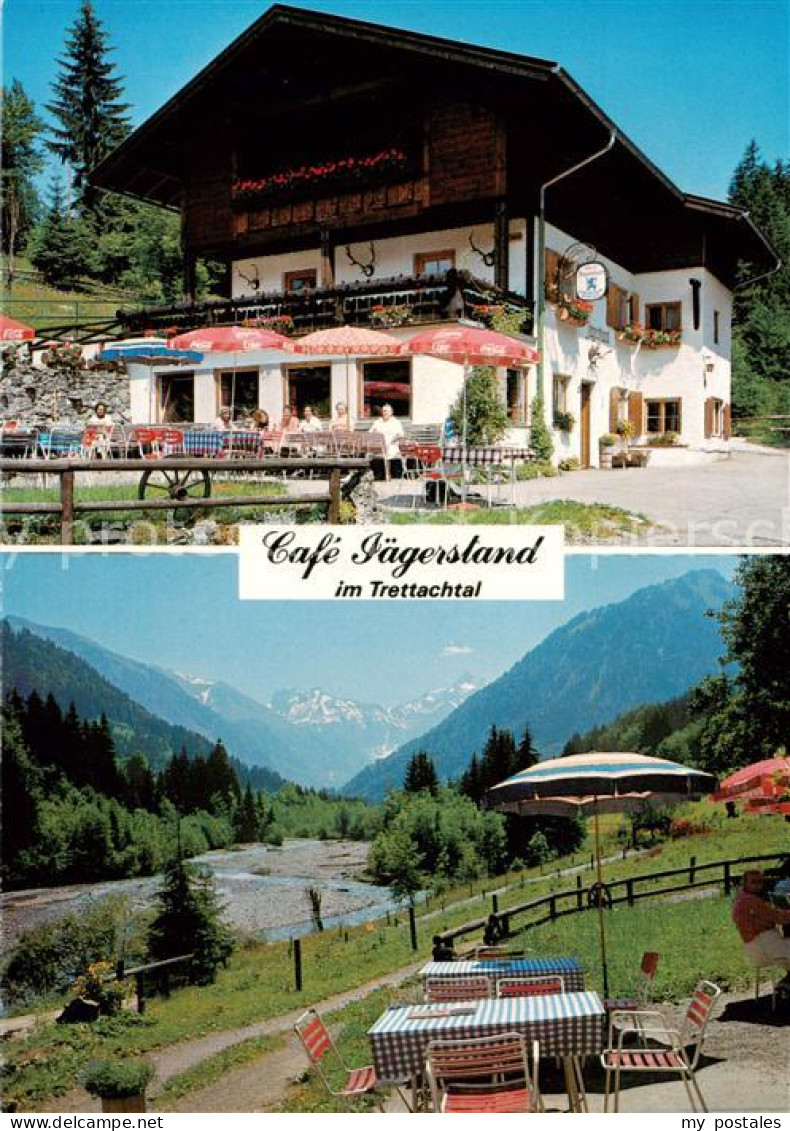 73860496 Oberstdorf Cafe Jaegerstand Im Trettachtal Terrasse Oberstdorf - Oberstdorf