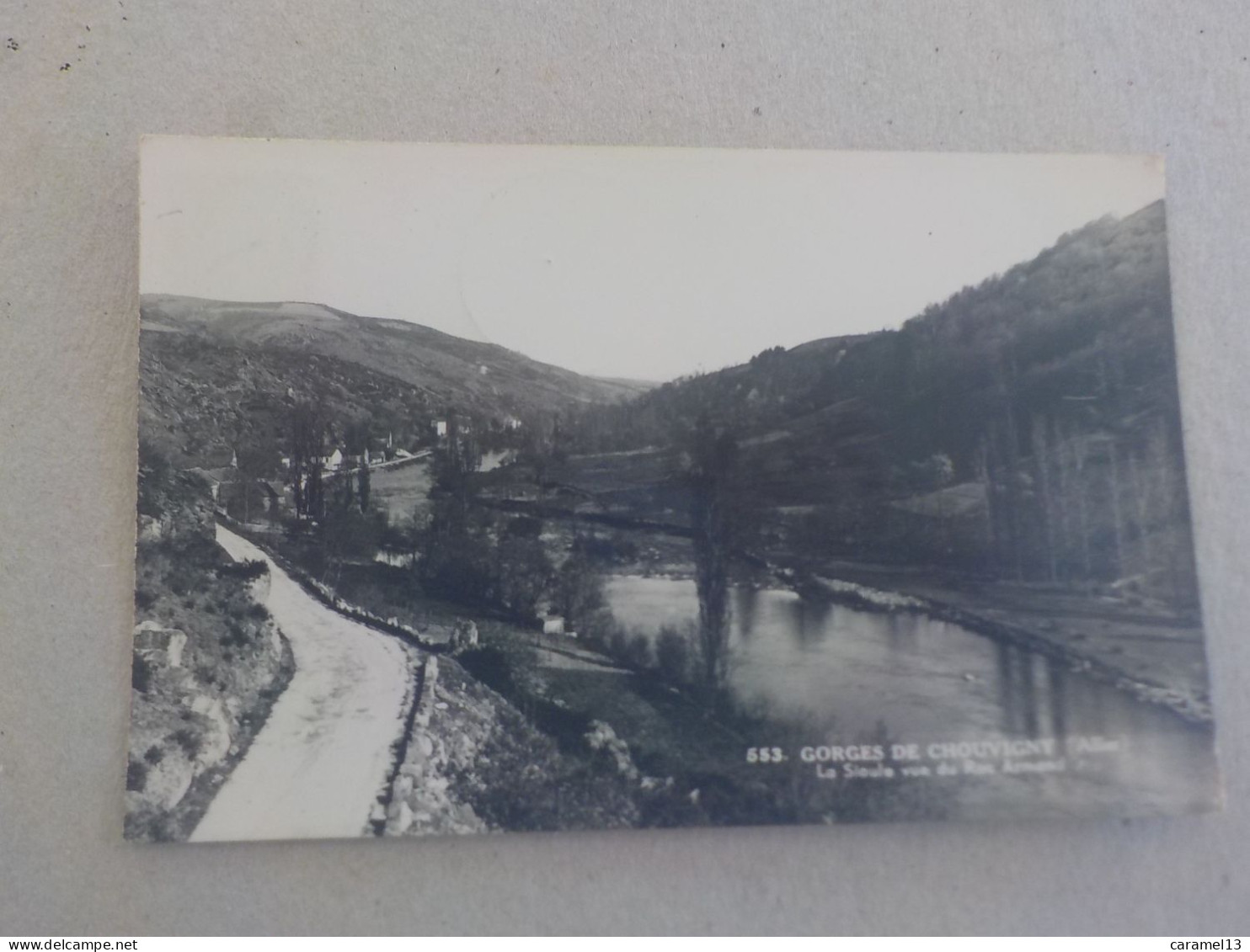 CPSM -  AU PLUS RAPIDE - GORGES DE CHOUVIGNY - LA SIOULE VUE DU RIC  ARMAND  -   VOYAGEE  TIMBREE    - FORMAT CPA - Other & Unclassified