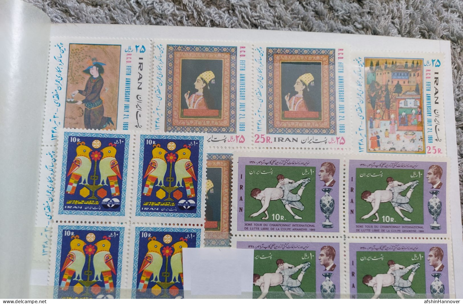 Iran Shah Pahlavi Shah تمام تمبرهای بلوک سال ۱۳۴۸ Commemorative Stamps Issued In Year 1348 (21/3/1969-20/3/1970) - Irán