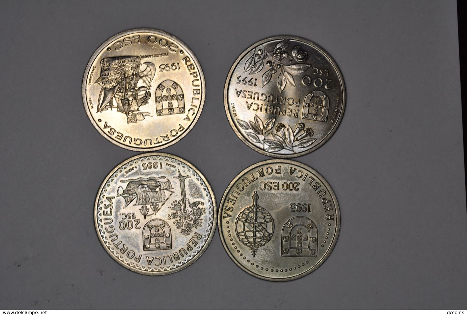 Golden Age Of Portuguese Discoveries - 6º Set 200 Escudos (4 Coins) 1995 - Portogallo