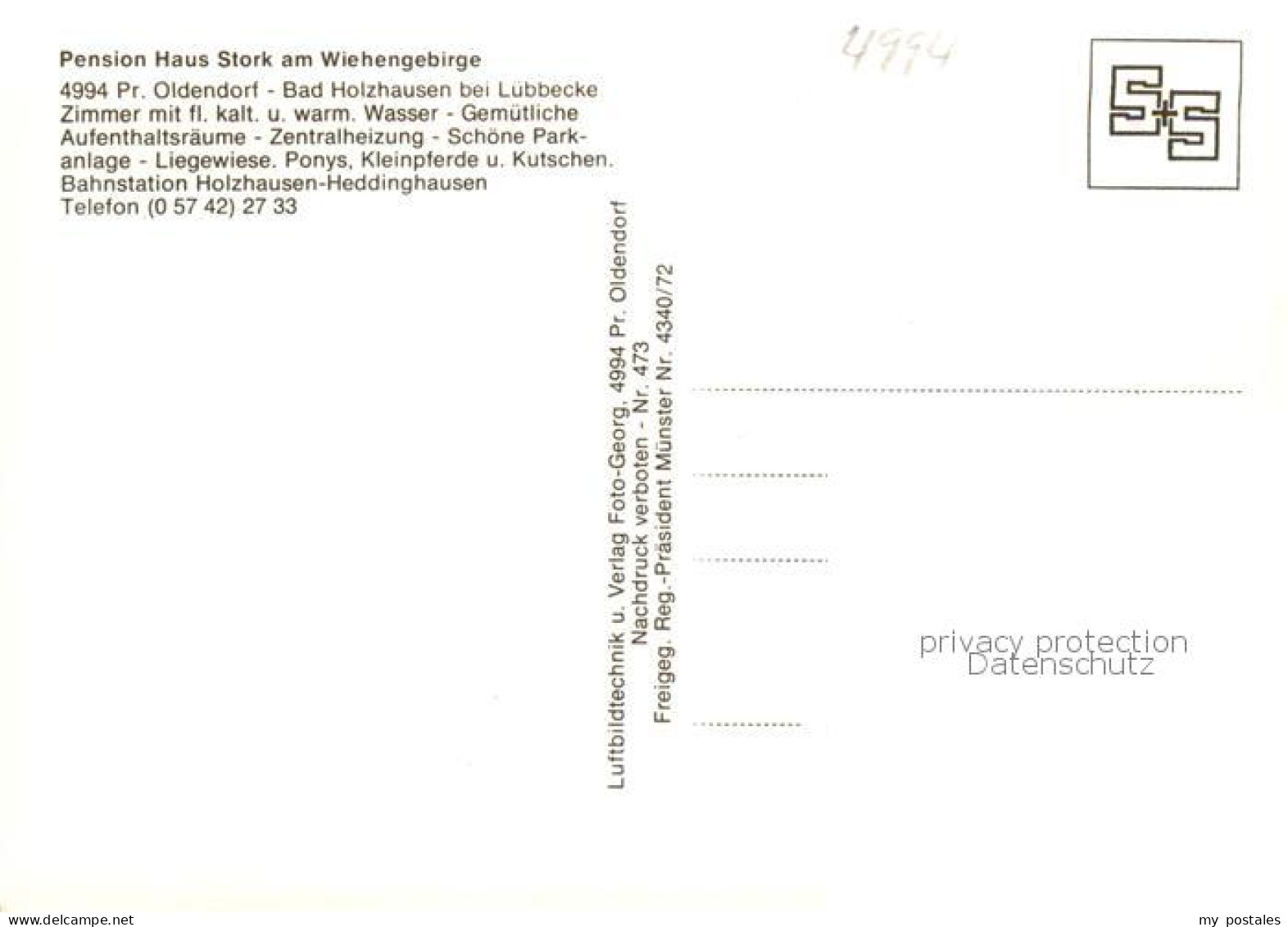 73860393 Bad Holzhausen Luebbecke Preussisch Oldendorf NRW Pension Haus Stork Am - Getmold