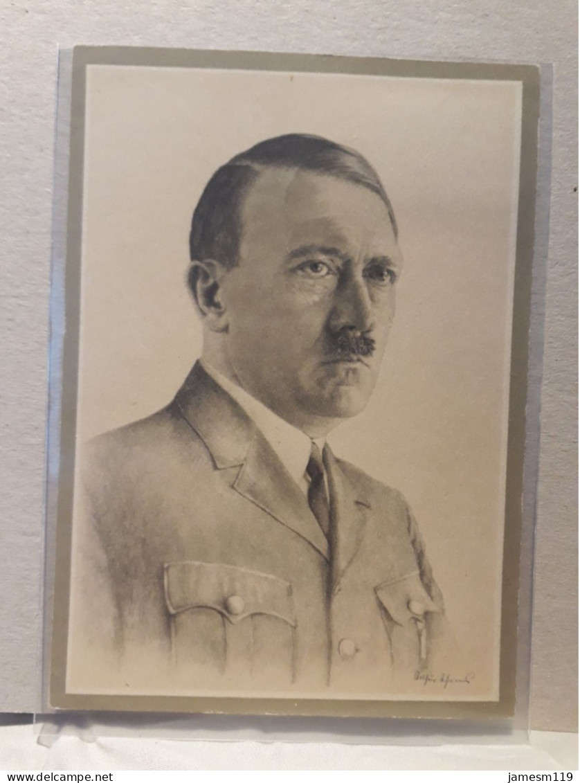 Adolf Hitler Porträt - "Hitler In Coburg" N. Chemnitz 1942 Postkarte - Guerre 1939-45