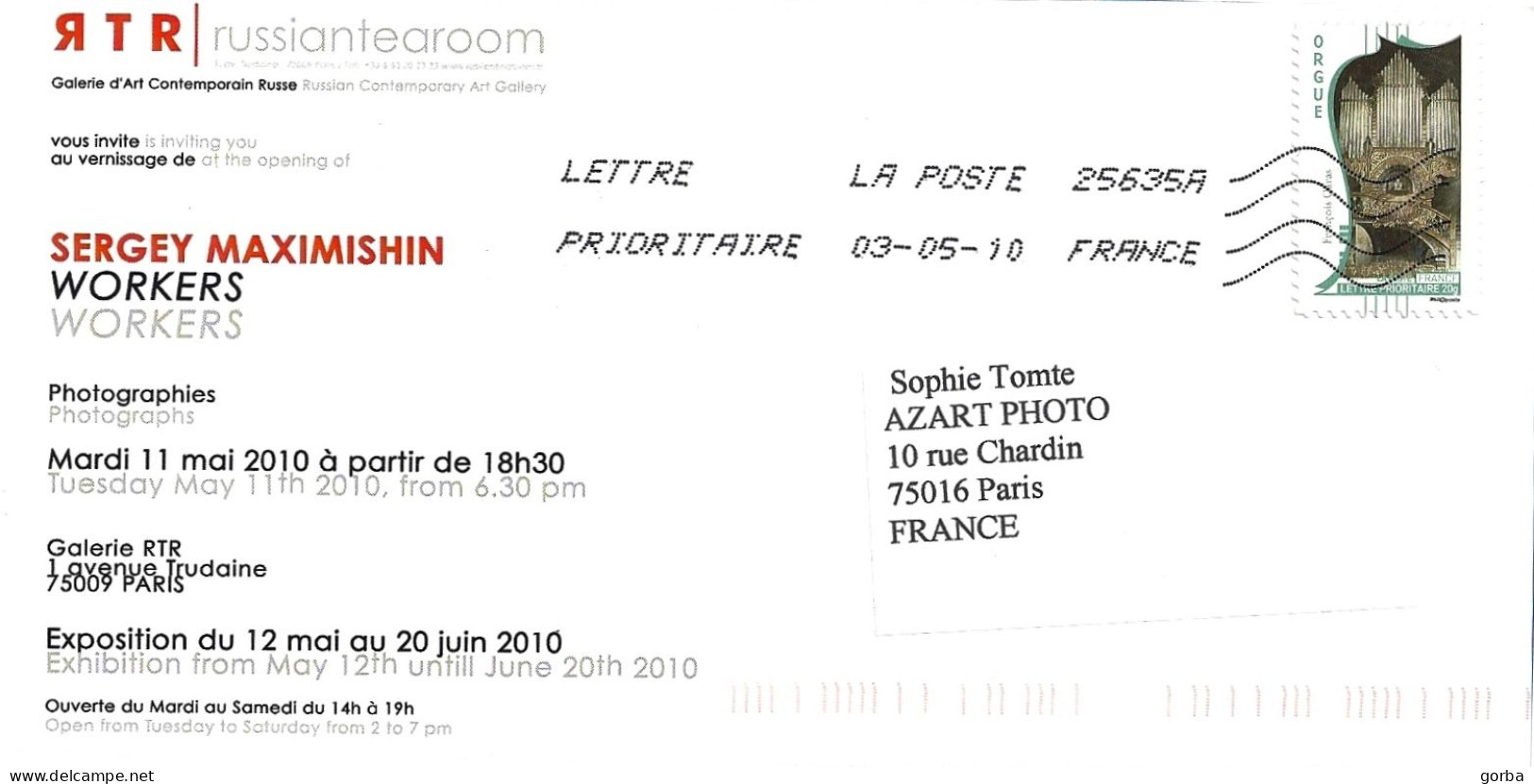 *CPM - 10 X 20 - WORKERS Sergey Maximishin - Galerie Russian Tea Room - PARIS (75) - Exhibitions