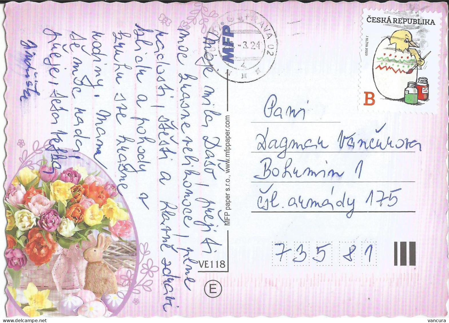 Picture Postcard Czech Republic Beuatiful Easter Used In 2024 - Pasen