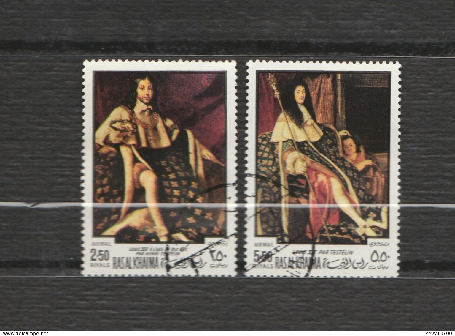 Ras Al Khaima - 4 Timbres Tableaux De Louis XIV  - Mi 469 Année 1970 Arts Asiatique - Année 1970 Mi  423 A  421 A - Ras Al-Khaima