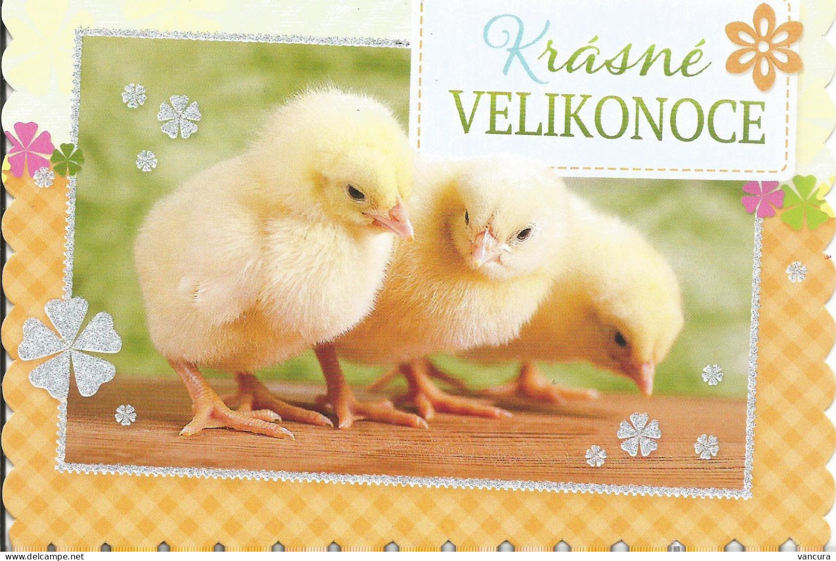 Picture Postcard Czech Republic Beuatiful Easter Used In 2024 Three Chicks - Pasen