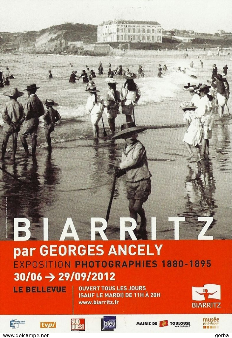 *CPM - Expo Photos BIARRITZ 1880 - 1895 Par Georges ANCELY - BIARRITZ (64) - Tentoonstellingen