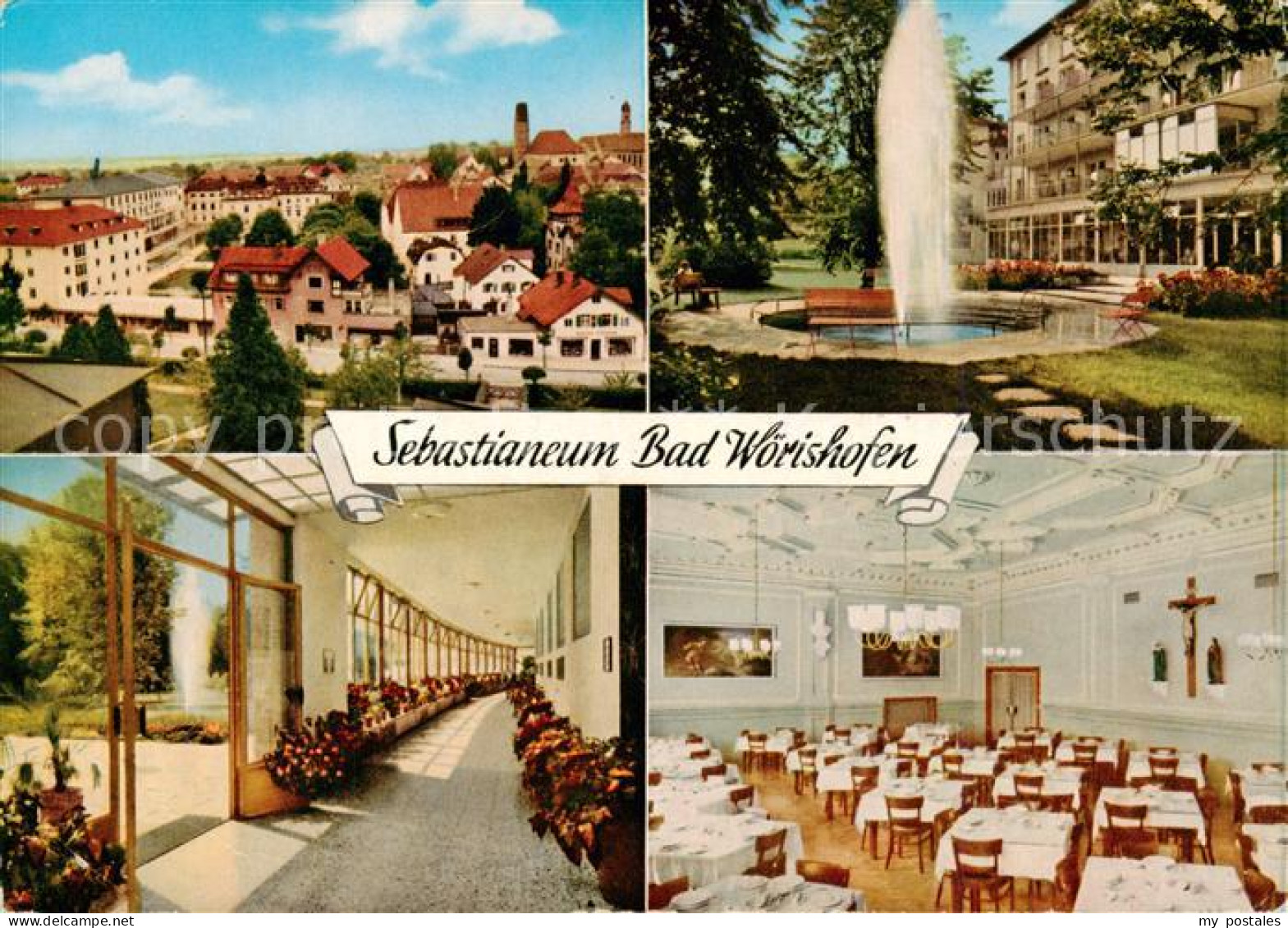 73860318 Bad Woerishofen Kuranstalt Sebastianeum Fontaene Flur Speisesaal Bad Wo - Bad Woerishofen