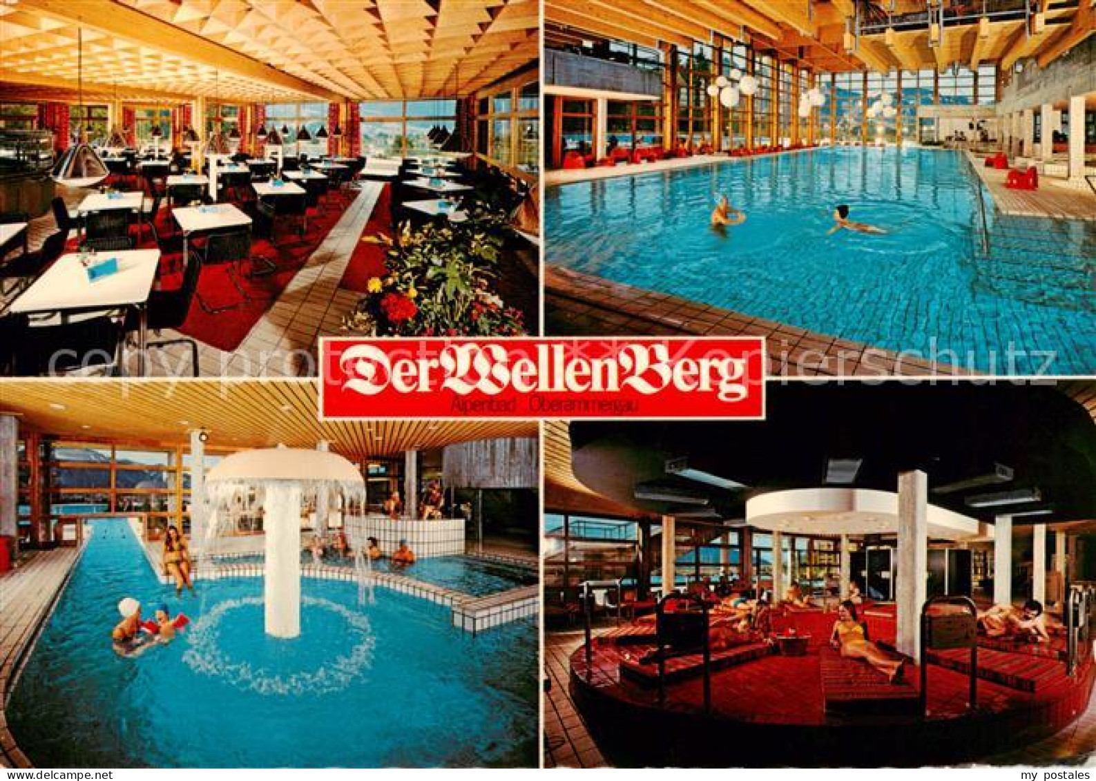 73860307 Oberammergau Alpenbad Der WellenBerg Restaurant Hallenbecken Heisssprud - Oberammergau