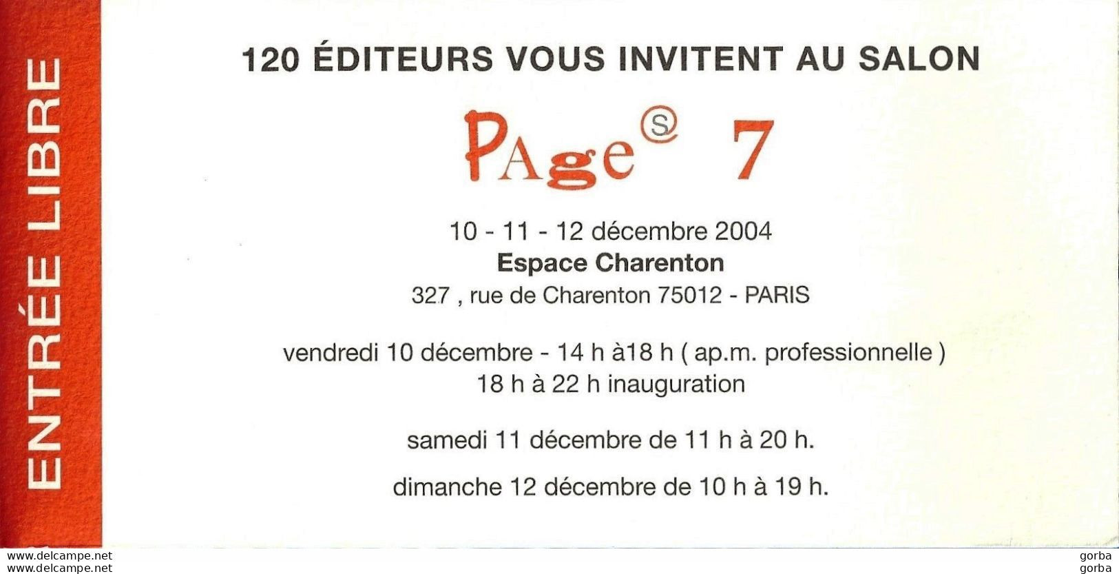 *CPM Double - 10.5 X 21 - Salon Pages 7 - 120 éditeurs Vous Invitent- Espace Charenton PARIS (75) - Altri & Non Classificati