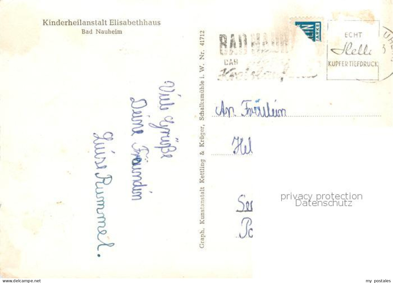 73860201 Bad Nauheim Kinderheilanstalt Elisabethhaus Bad Nauheim - Bad Nauheim