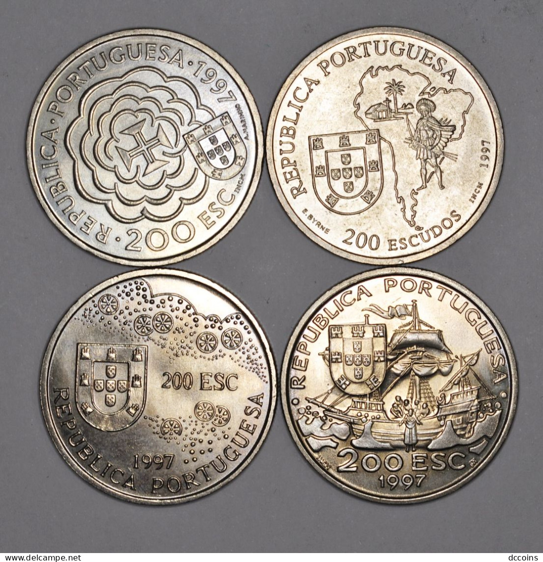 Golden Age Of Portuguese Discoveries - 8º Set 200 Escudos (4 Coins) 1997 - Portogallo