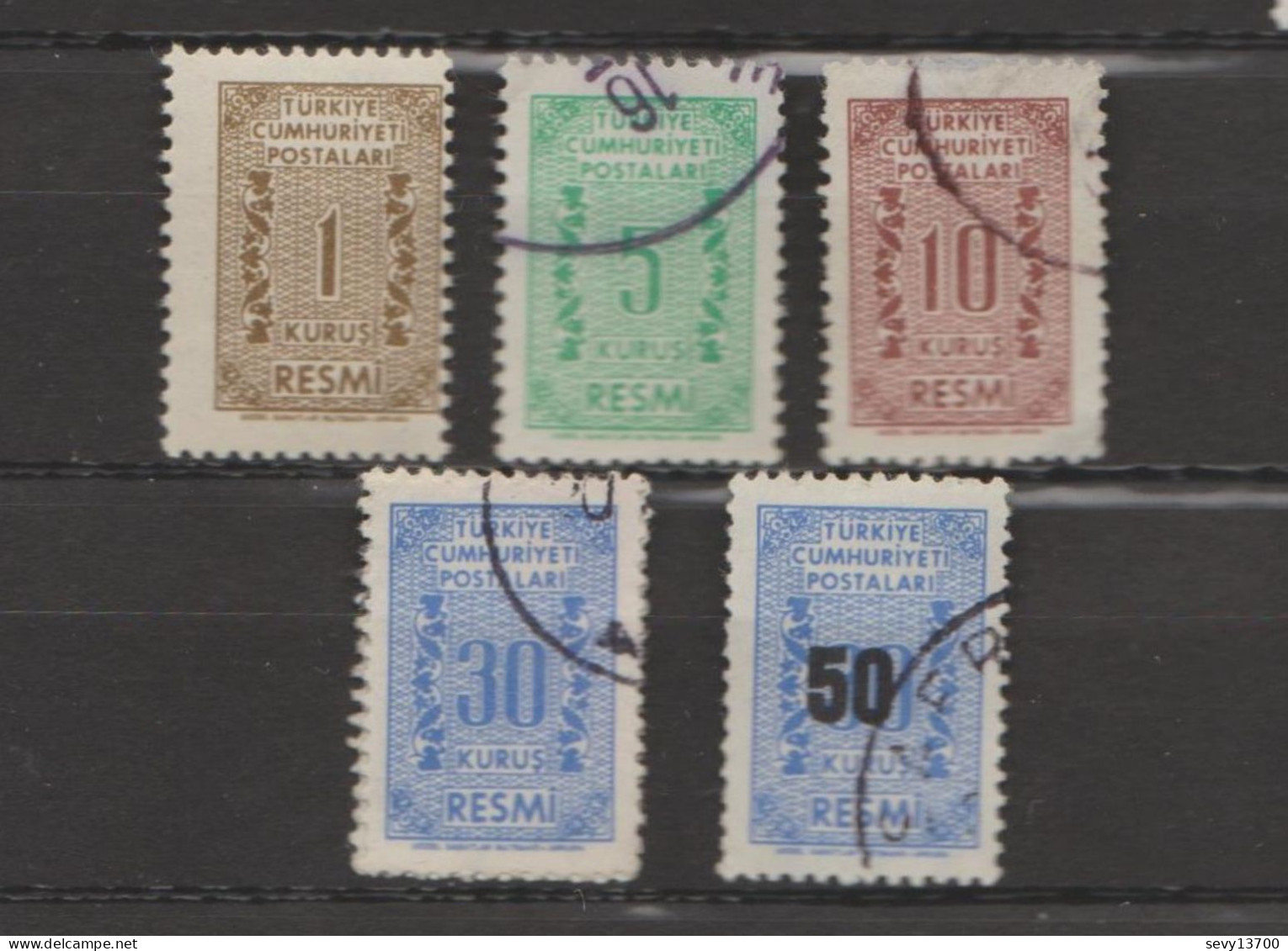 Turquie - Lot 12 Timbres De Service - Année 1962 Mi D 78 Neuf - Mi D 79 - Mi D80 - Mi D83 - Année 1963 Mi D 84 - Dienstzegels