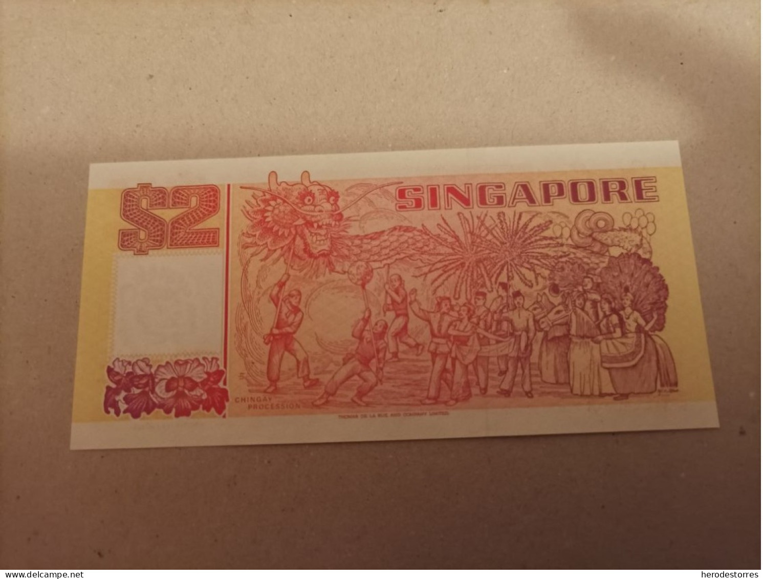 Billete Singapur, 2 Dólares, Año 1990, UNC - Singapour