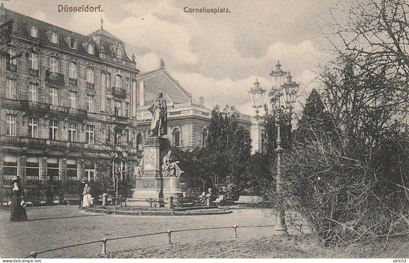 AK Düsseldorf - Corneliusplatz - 1916 (68922) - Duesseldorf