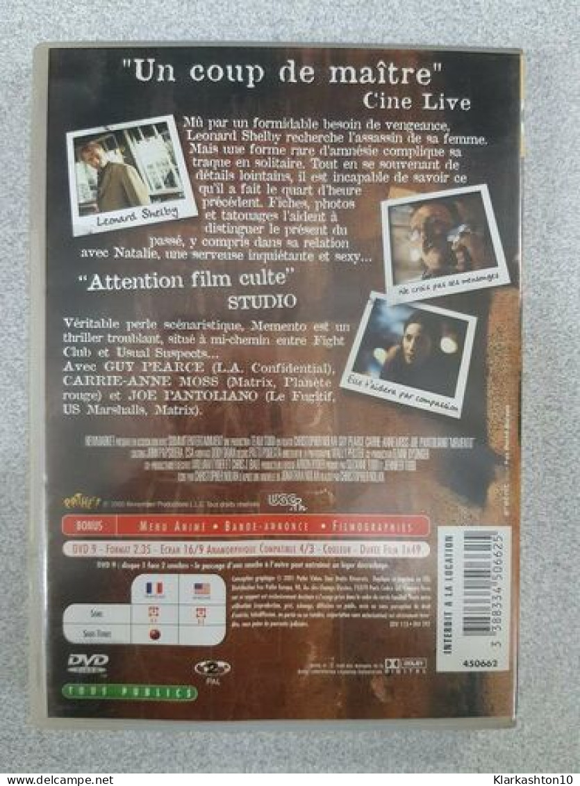 DVD Film - Memento - Autres & Non Classés