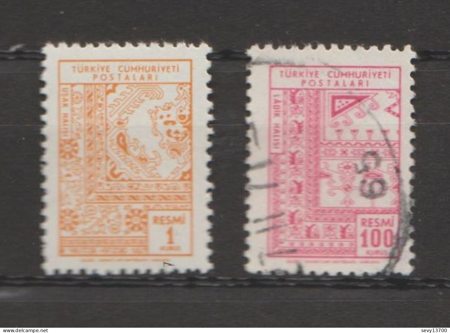 Turquie Lot 10 Timbres Service Année 1959 Mi D60 - Mi D61 - Mi D 63 - Année 1958 Mi D 44 - Année 1957 Mi D 46 - Mi D 47 - Official Stamps