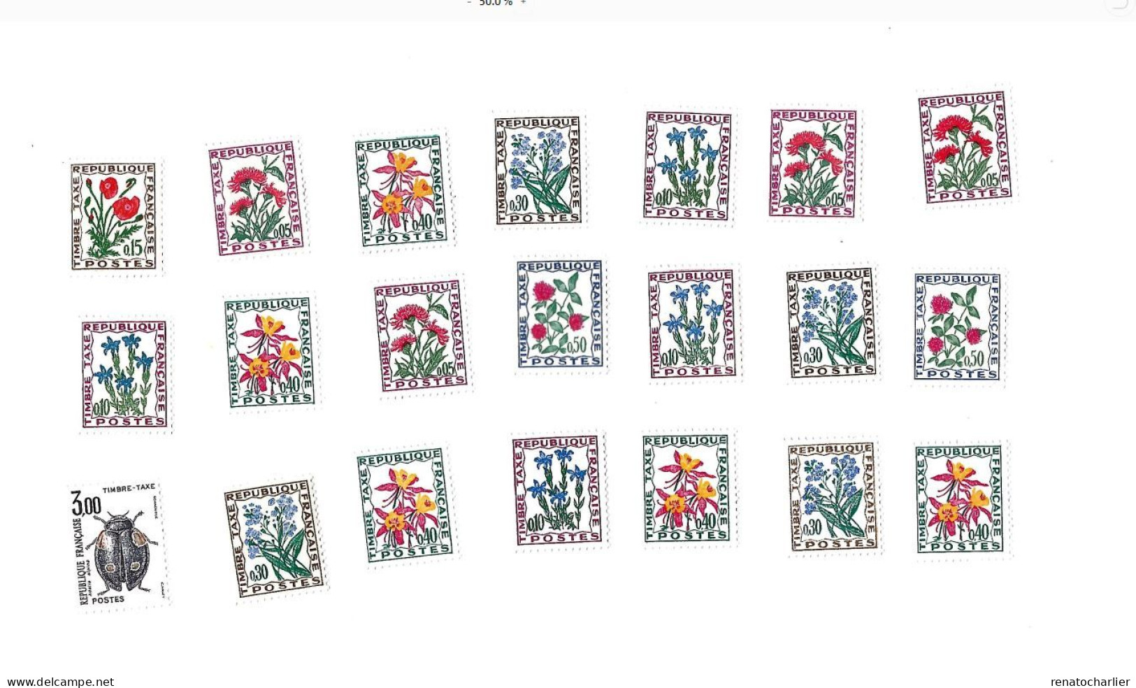 Collection De 19 Timbres  MNH,Neuf Sans Charnière.Taxe. - 1960-.... Nuovi