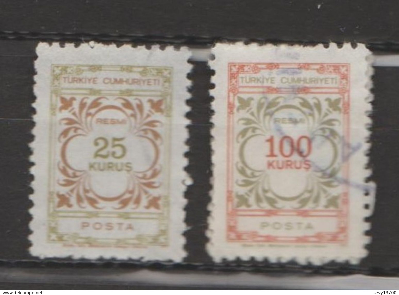 Turquie Lot 10 Timbres De Service Année 1963 1960 1968 1969 Et 1971 - Timbres De Service