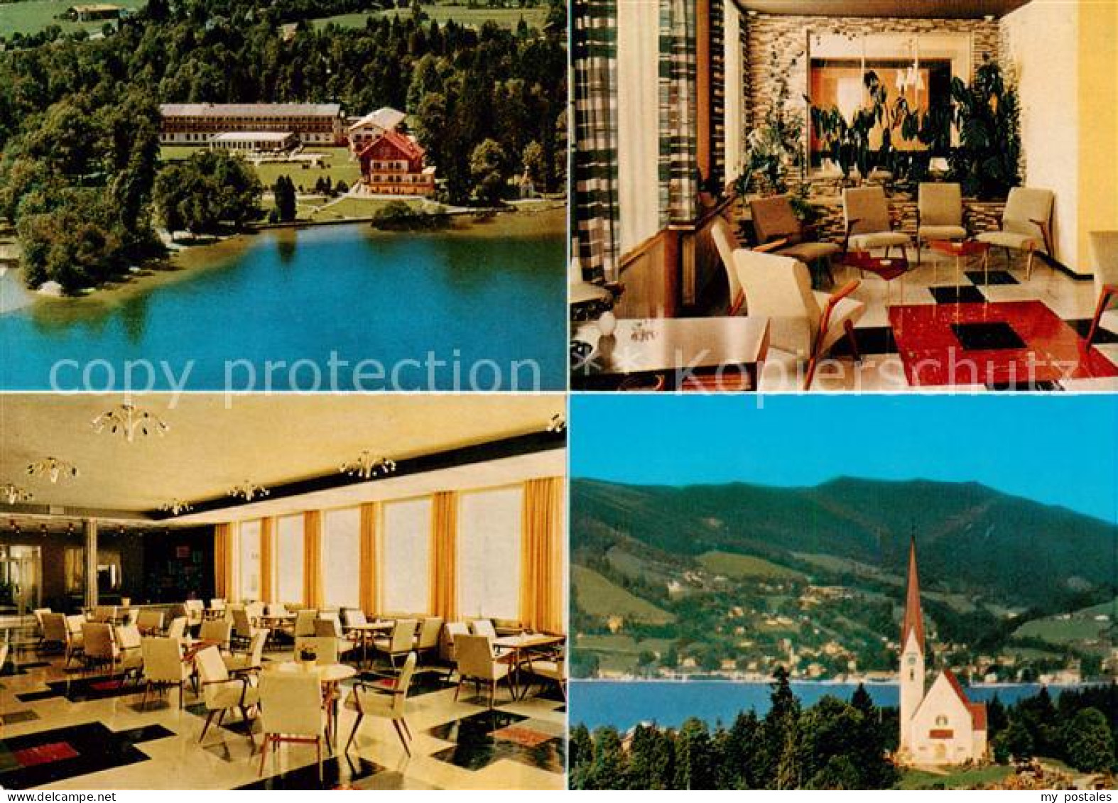 73860089 Bad Wiessee Tegernsee Haus Hubertus Gaststube Speisesaal Kirche Seepart - Bad Wiessee