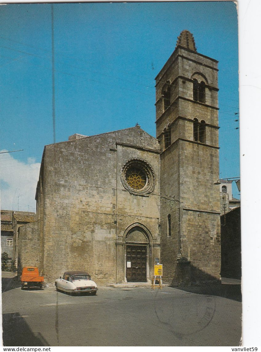 CITROEN DS 21-23-AUTO-CAR-VOITURES-COCHE-A TARQUINIA-ITALY CARTOLINA VERA FOTOGRAFIA VIAGGIATA-IL 5-4-1986 - Voitures De Tourisme