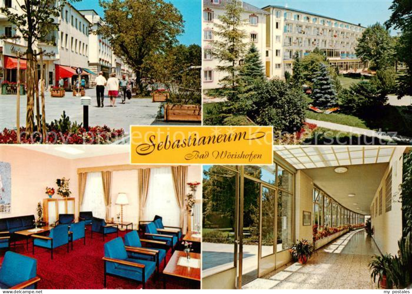 73860084 Bad Woerishofen Kurkrankenanstalt Sebastianeum Gastraum Flur Park Bad W - Bad Wörishofen