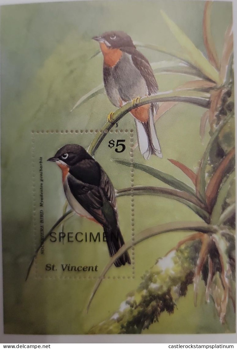 O) 1996 ST. VINCENT, SPECIMEN, BIRD - MYADESTES GENIBARBIS, MNH - St.Vincent (1979-...)